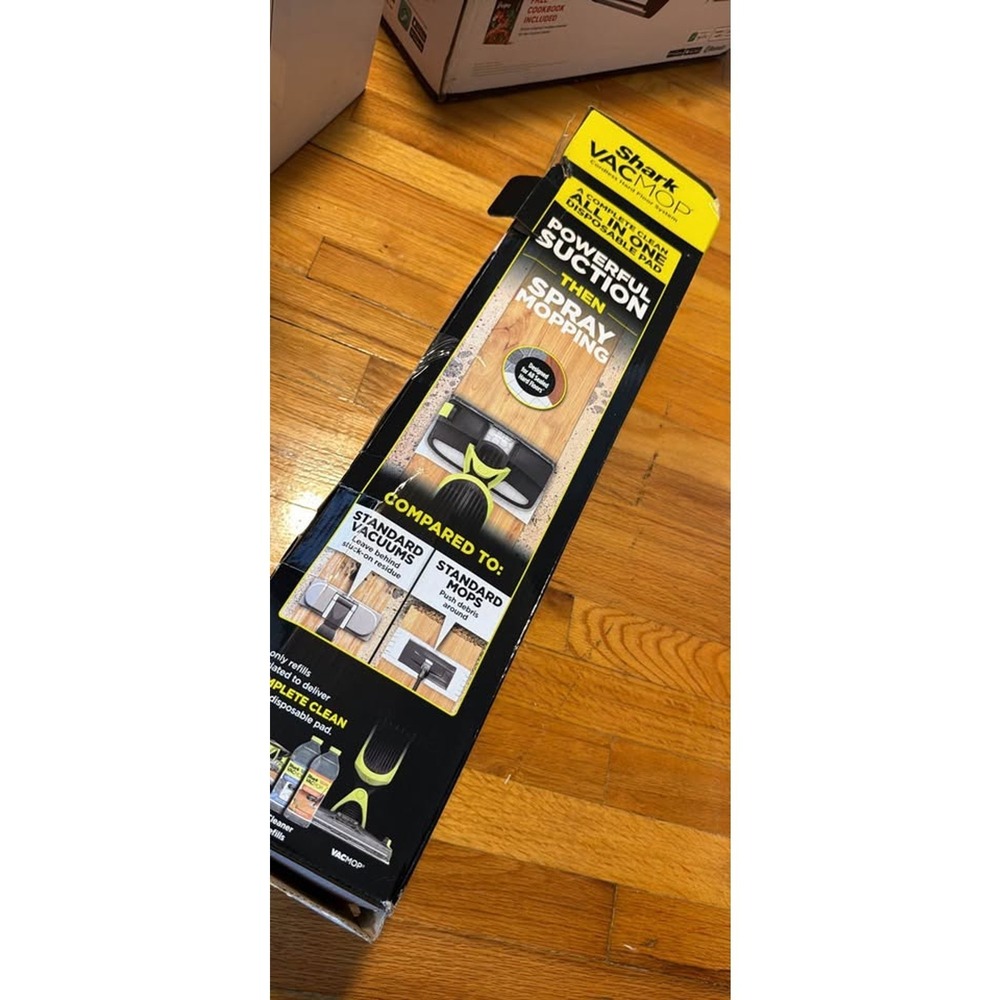 Shark VACMOP Cordless Hard Floor System OS Black New All In One Mop
